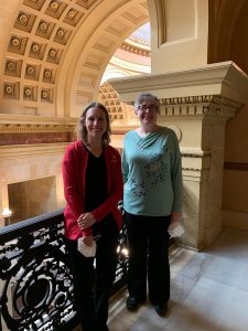 Chelsea Wunnicke and Jenny Abel at the Wisconsin State Capitol